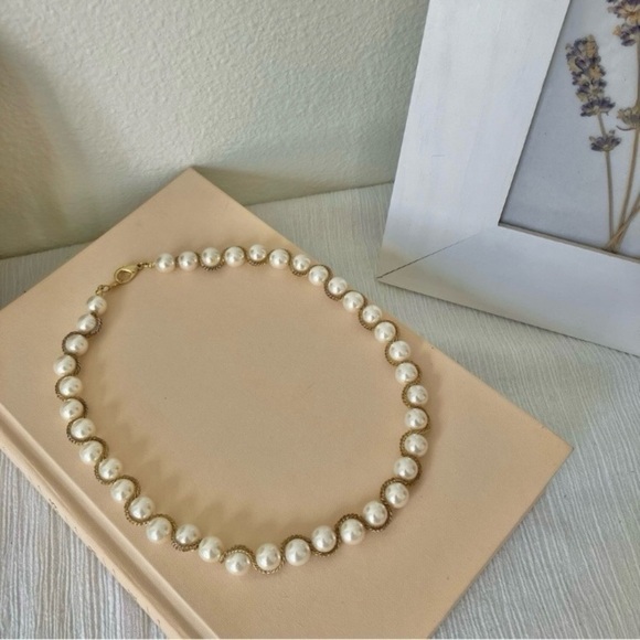 Pearl & Gold Chain Necklace Vintage “Alienor” Classic Style Quiet Luxury Elegant - Picture 4 of 10